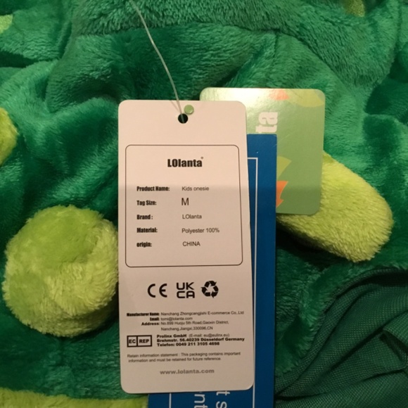 Kid’s Fleece Onesie Dinosaur Jumpsuit - Picture 6 of 6